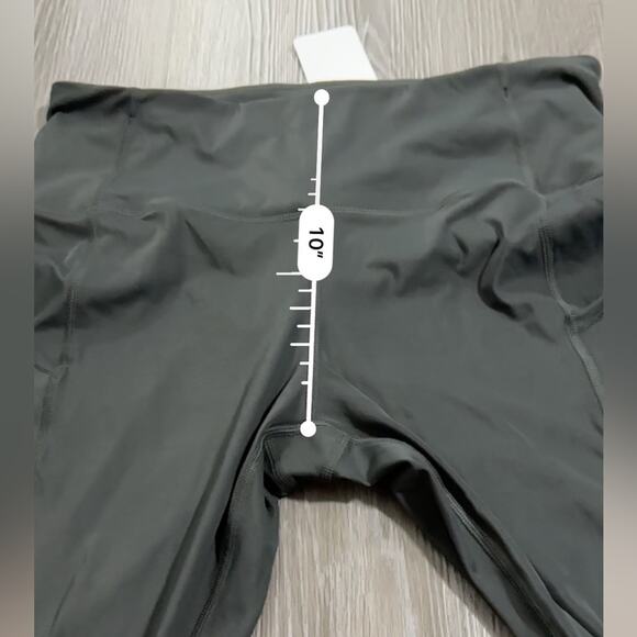 CRZ YOGA Dark Gray High Rise Ankle Length Leggings‎ with Side Pockets Size L - Picture 8 of 9